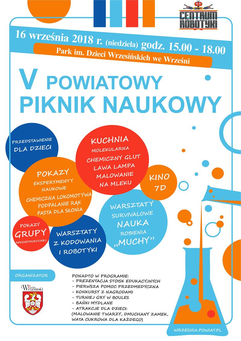 V powiatowy piknik naukowy   plakat (copy)